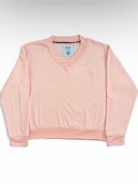 Hunter Cream Embossed Logo Pink Sweater